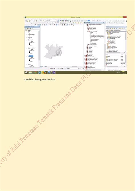 Tiga Cara Memotong File Raster Sesuai Batas Polygon Menggunakan ArcGIS