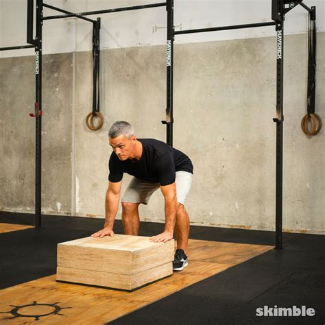 Burpees On Step Exercise How To Skimble Workout Trainer