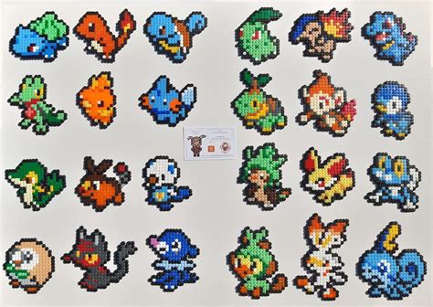 Pokémon Starters Perler Beads Etsy