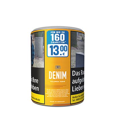 Denim Volumen Tabak Xl Dose G Stopftabak Kaufen Tabaklieferant