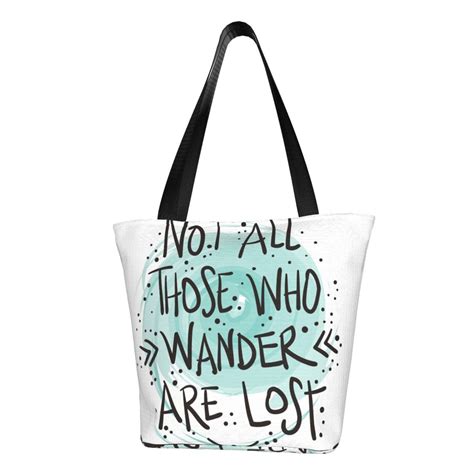 Adobk Not All Who Wander Are Lost Canvas Tote Bag Vintage Tote Bag