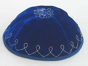 Amazon.com: Blue Velvet Kippah - Jewish Hat - Yamaka: Everything Else