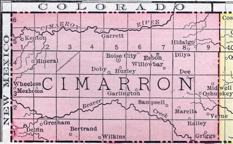 Cimarron County Oklahoma Map - Cherie Benedikta