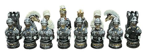 The Skull Resin Theme Chess Pieces-skull-adventures-chess-s