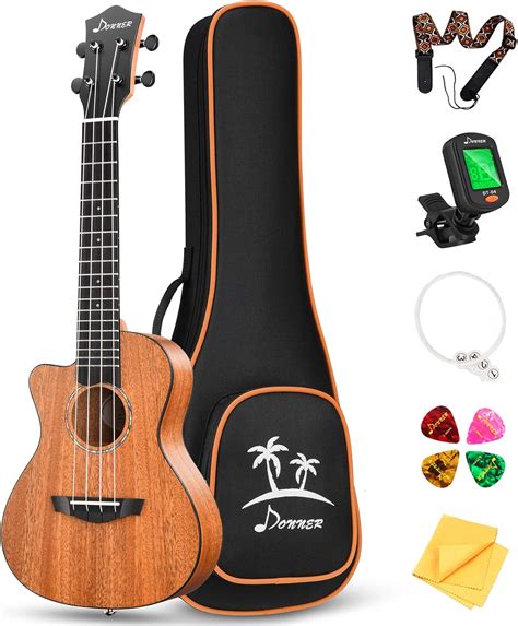 Amazon Donner Left Handed Concert Ukulele Mahogany 23 Inch