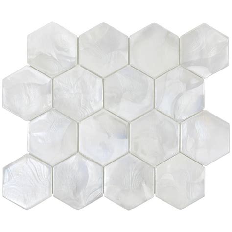 Perla In Hexagon Glass Mosaic X Floor And