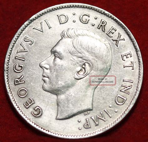 1944 Canada 50 Cents Silver Foreign Coin S H