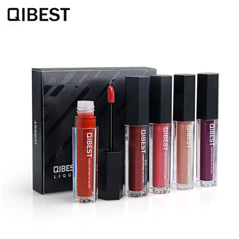 Qibest 5pcs Lip Gloss Set Velvet Liquid Lipstick Makeup Matte Lipstick