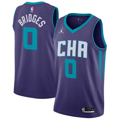 Men's Charlotte Hornets Miles Bridges Jordan Brand Purple 2020/21 Swingman Jersey – Statement ...