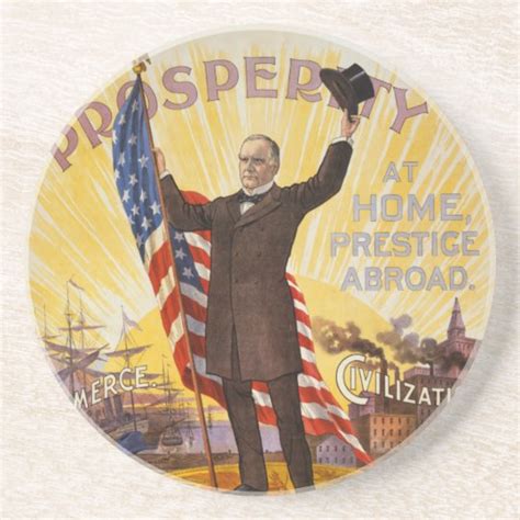 William McKinley Campaign Poster Gold Standard Drink Coaster | Zazzle.com