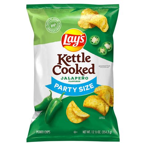 Save On Lays Kettle Cooked Potato Chips Jalapeno Party Size Order Online Delivery Martins