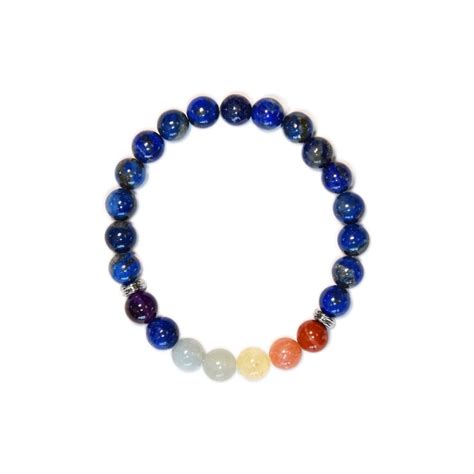 Bracelet Chakras Lapis Lazuli Perles Mm Omsa Chakra Fr