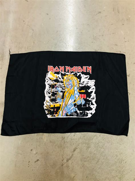 Vintage Iron Maiden Black Blue Tapestry Banner Silk Poster Etsy