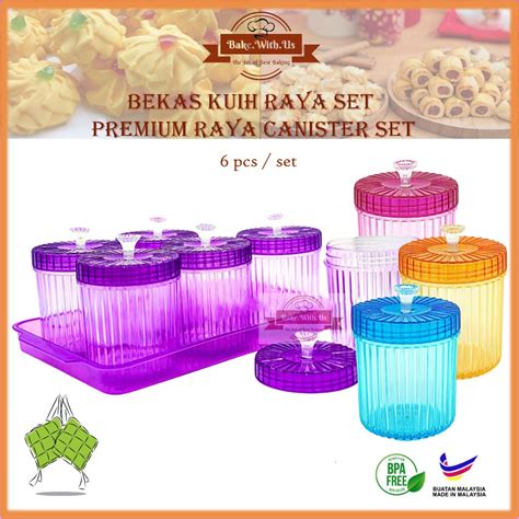 Bekas Kuih Raya Set Cookies Container Set Bekas Kuih Raya Balang