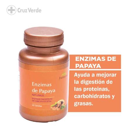 Enzimas De Papaya Integra Tableta Cruz Verde