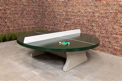 Ping Pong Table Round With Green Playing Surface Heblad