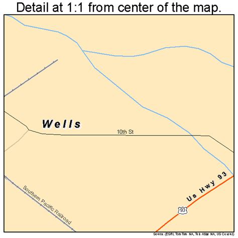 Wells Nevada Street Map 3283000