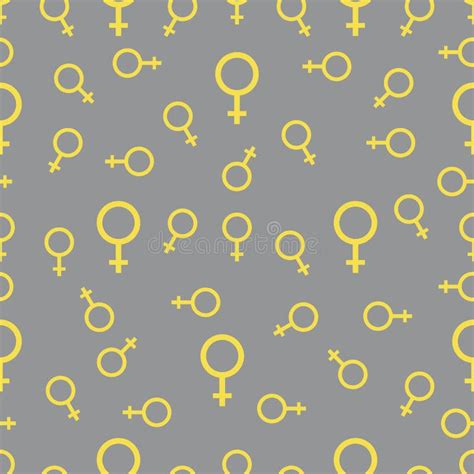 Seamless Pattern Female Gender Symbol Feminism Sex Stock Vector Illustration Of Lgbt