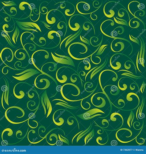 Green Floral Background Stock Vector Illustration Of Creativity 7362077