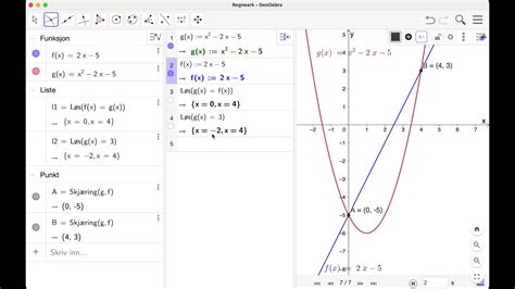 Enkel Intro Til Tegning Av Grafer P Geogebra Youtube