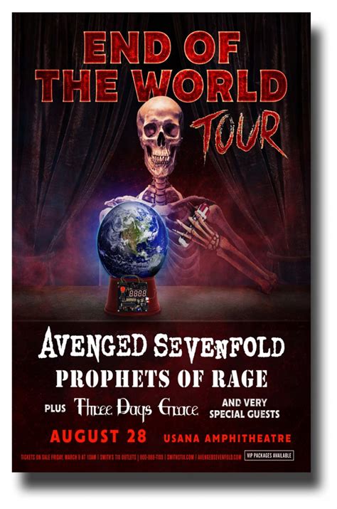 Avenged Sevenfold Poster A7X Concert 11 x 17 inches End of the World ...