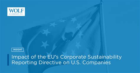 Impact Of The Eu S Corporate Sustainability Reporting Directive On U S