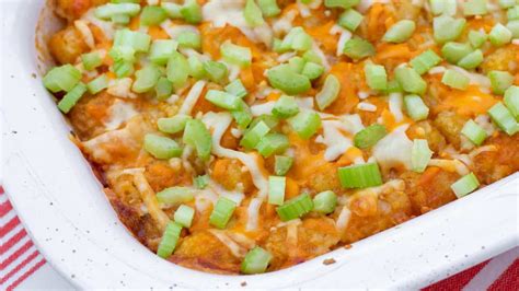 Buffalo Chicken Tater Tot Casserole Recipe