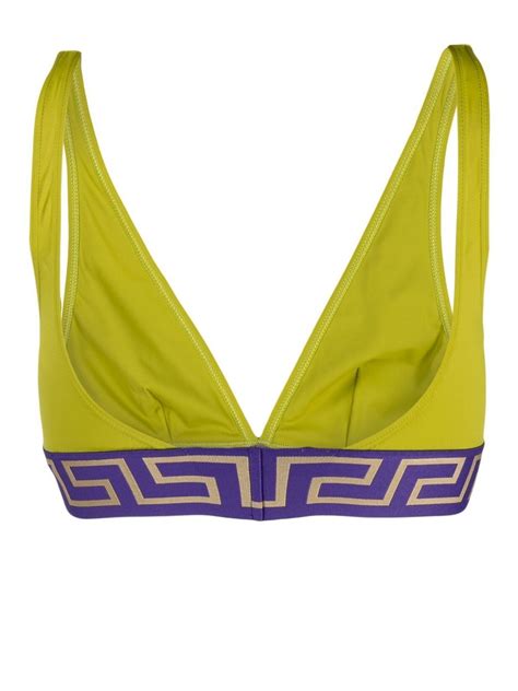 Versace Greca Triangle Bikini Top Farfetch