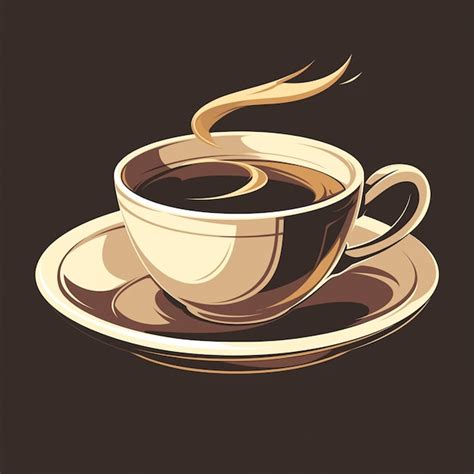 Premium Vector Rich Espresso Coffee Bold Aroma Cartoon Style