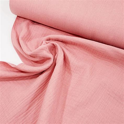 Baumwolle Musselin Uni Altrosa Double Gauze Muslin Old Rose