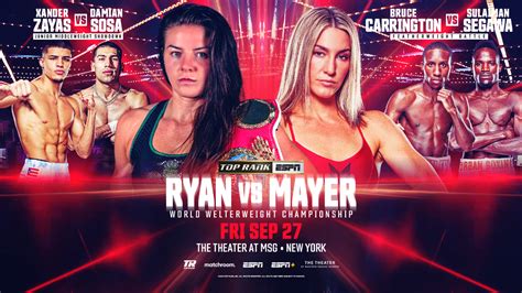 LIVE TV Mikaela Mayer Vs Sandy Ryan Live