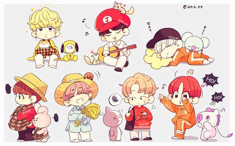 T Ng H P H Nh Bts Cute Chibi Thptlehongphong Edu Vn