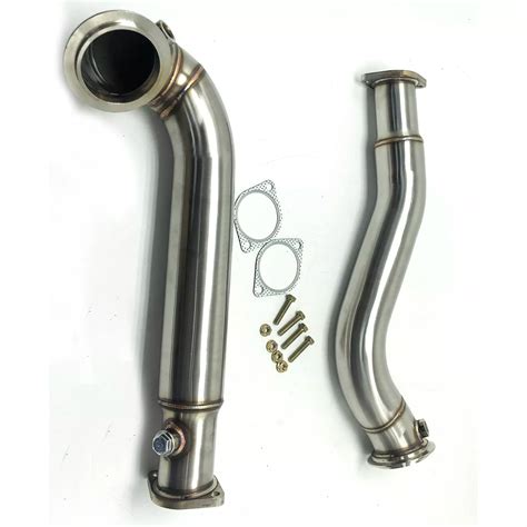 No Flat Spot 3 Stainless Steel Catless Downpipes For BMW 08 10 535i