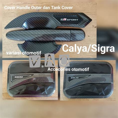 Jual Cover Handle Outer Dan Tank Cover Calya Sigra GR Sport Karbon