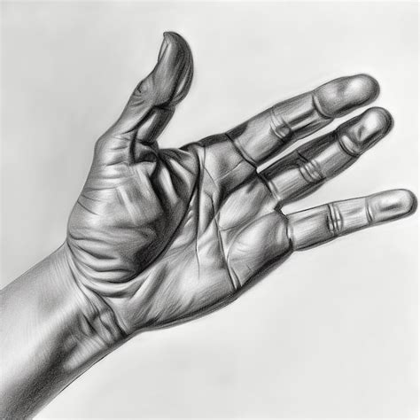 Premium AI Image | A drawing of a hand with a white glove on it.