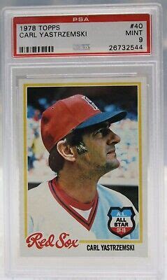 Topps Carl Yastrzemski Psa Mint Hof Red Sox Well