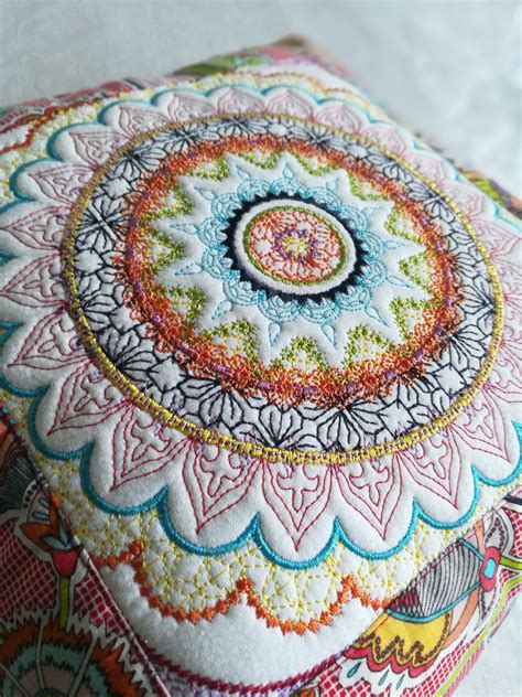 Mandala Cushion 6x6 7x7 8x8 9x9 Machine Embroidery Patterns Machine