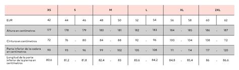Guia De Tallas Para Hombre Y Tablas De Equivalencias Images
