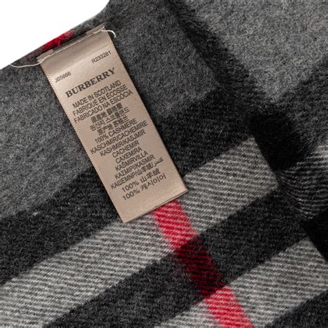 Burberry Dark Grey Check Wool Cashmere Scarf My Luxury Bargain South