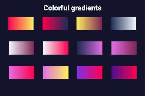 Premium Vector Neon Colorful Gradient Palette