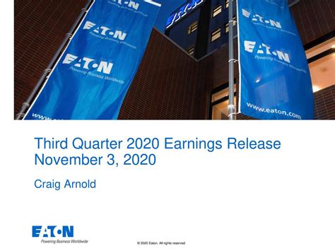 Eaton Corporation Plc 2020 Q3 Results Earnings Call Presentation