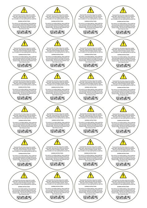 Printable Candle Warning Labels : Free Printable Candle Warning Labels ...