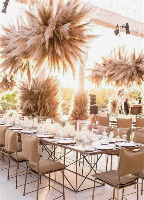 Pampas Grass Wedding Ideas For The Boho Glam Bride Wedding Decor