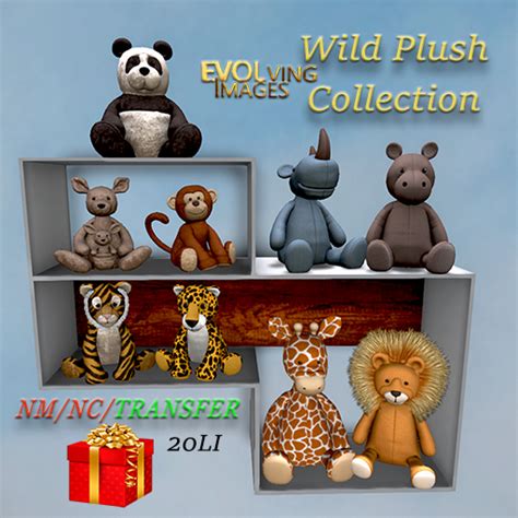 Second Life Marketplace - Wild Stuffed Animal Collection Giftable