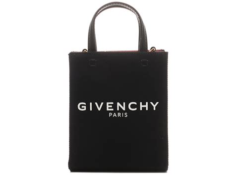 Givenchy ジバンシー Gトートバッグ Bb50r9b1f1 001 バーティカルミニ ブラック キャンバス／レザー【430