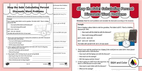 How To Calculate Discounts Activity 5th Grade Resource