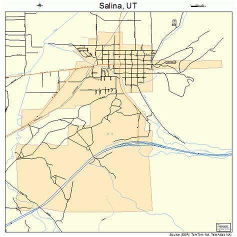 Salina Utah Street Map 4965880