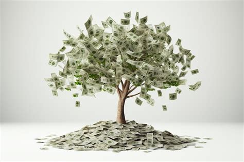 Premium Ai Image Elegant Money Tree Ai