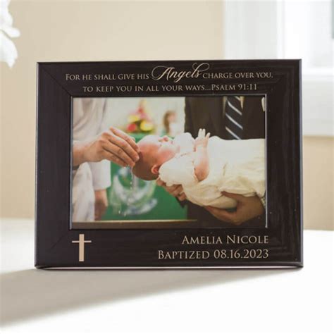 Personalized Baptism Picture Frame (Black)