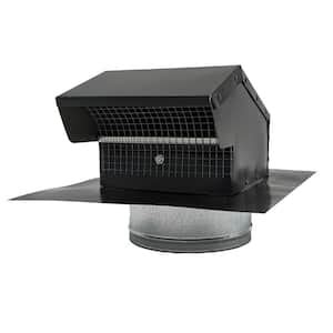 Master Flow In Goose Neck Vent Roof Cap In Black Gnv Bl The Home Depot